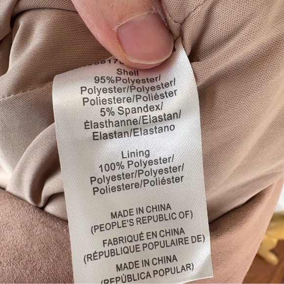 ANTHROPOLOGIE HUTCH Neutral Drape Faux Suede Jacket Size Medium - Picture 9 of 9